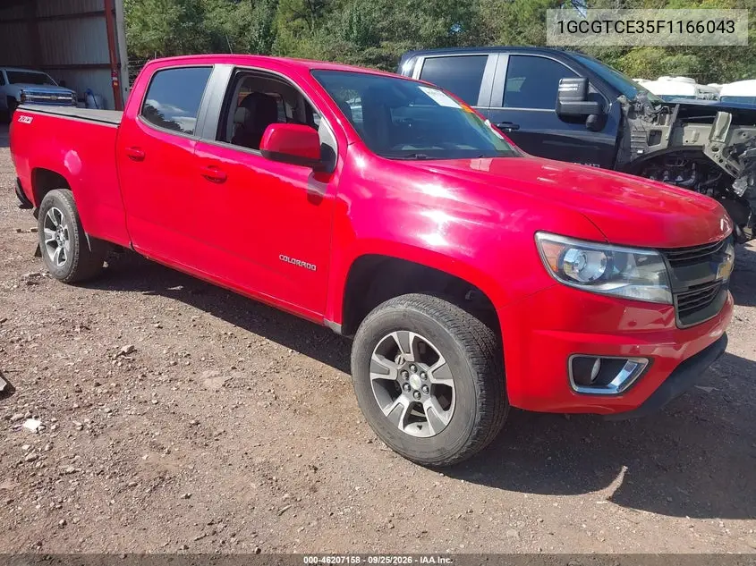 CHEVROLET COLORADO 2015, VIN 1GCGTCE35F1166043