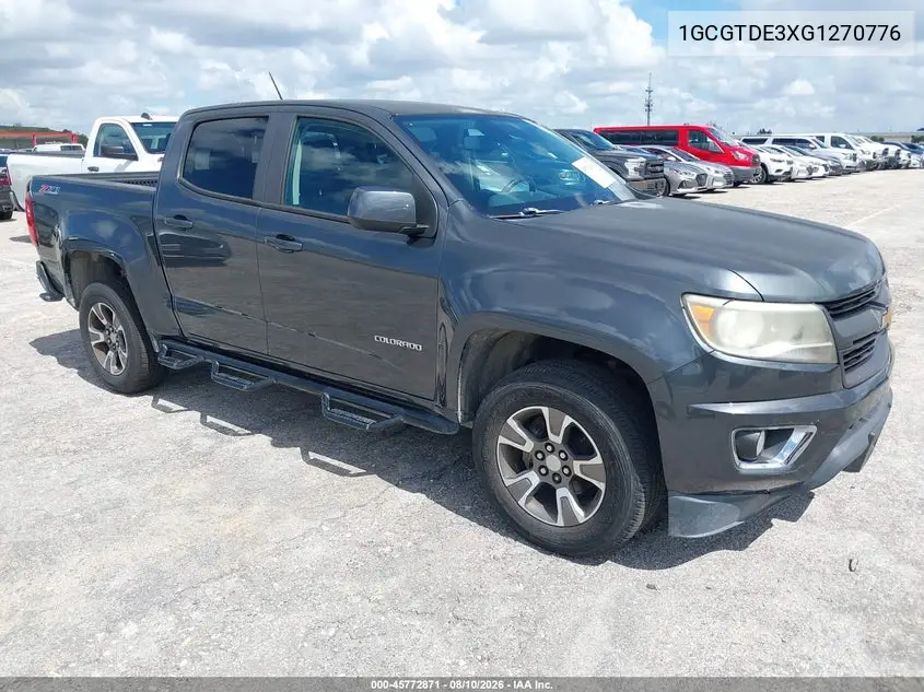 CHEVROLET COLORADO 2016, VIN 1GCGTDE3XG1270776