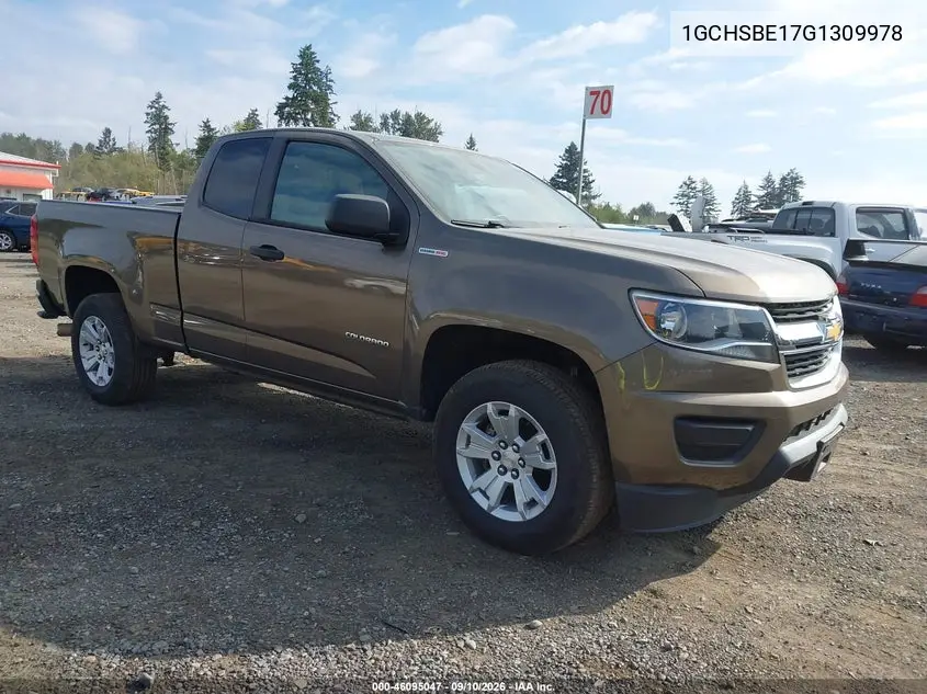 CHEVROLET COLORADO 2016, VIN 1GCHSBE17G1309978