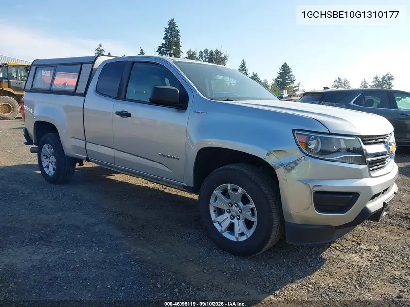 CHEVROLET COLORADO 2016, VIN 1GCHSBE10G1310177