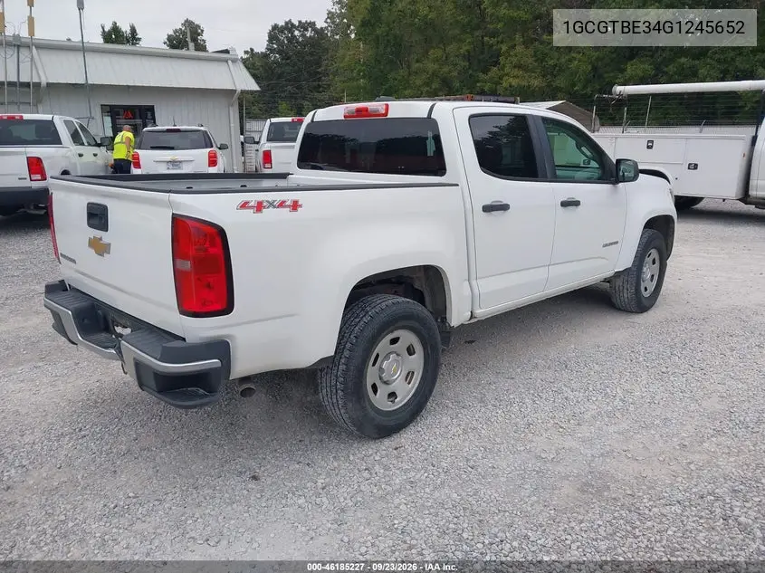 2016 CHEVROLET COLORADO VIN 1GCGTBE34G1245652 — фото 4