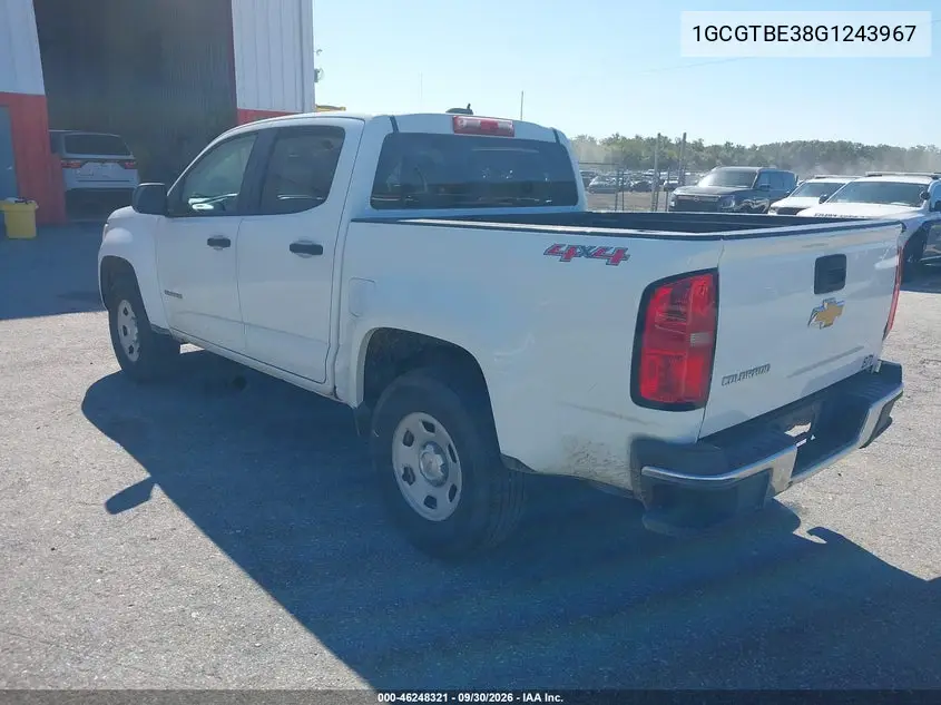 2016 CHEVROLET COLORADO VIN 1GCGTBE38G1243967 — фото 3