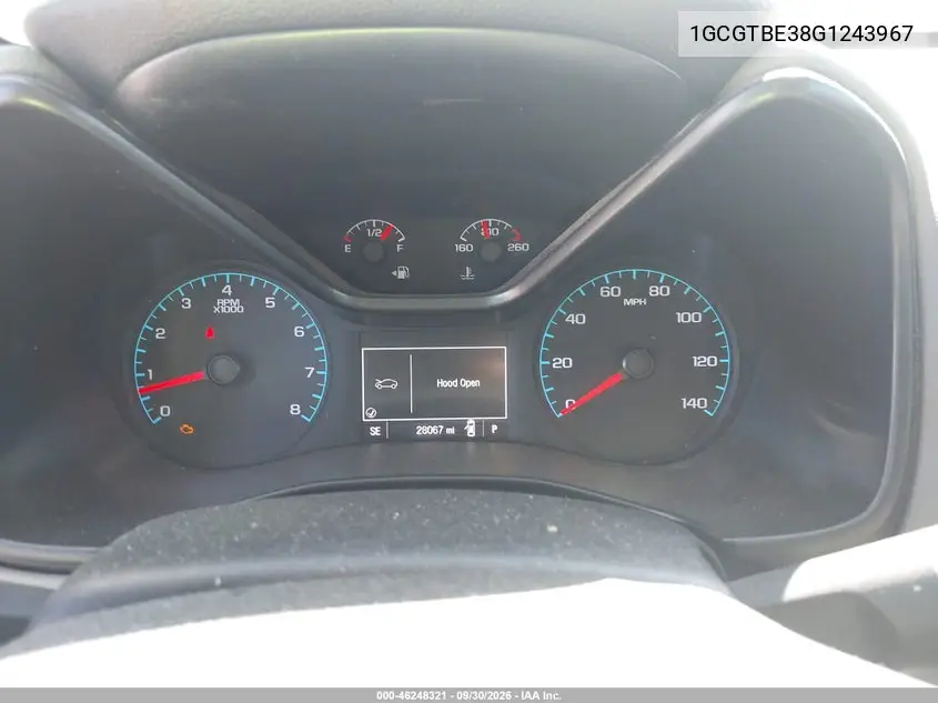 2016 CHEVROLET COLORADO VIN 1GCGTBE38G1243967 — фото 7