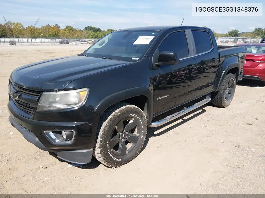 2016 CHEVROLET COLORADO VIN 1GCGSCE35G1348376 — фото 2
