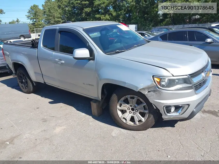 CHEVROLET COLORADO 2016, VIN 1GCHSCEA9G1378645