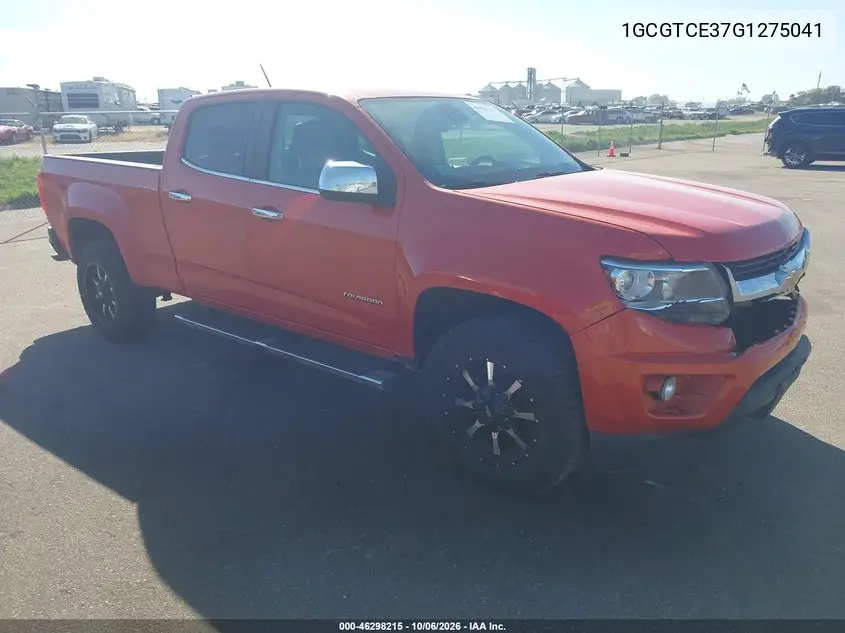CHEVROLET COLORADO 2016, VIN 1GCGTCE37G1275041