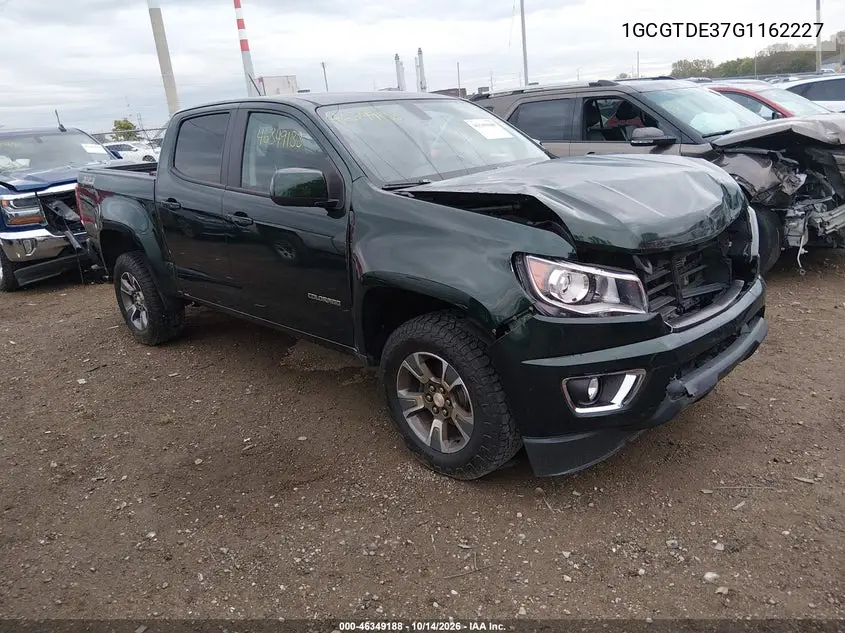 CHEVROLET COLORADO 2016, VIN 1GCGTDE37G1162227