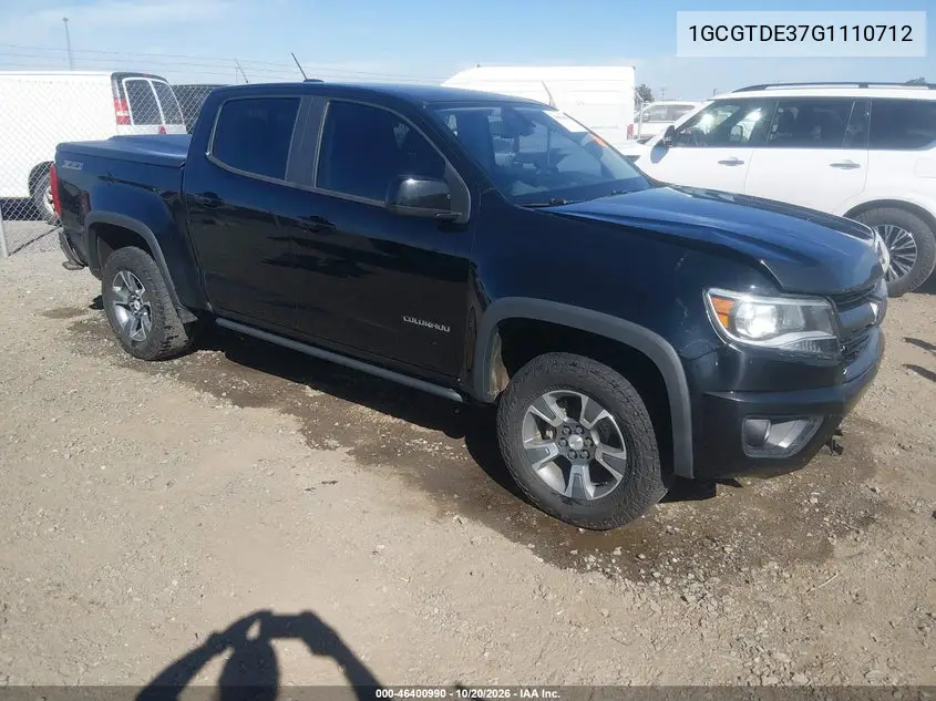 CHEVROLET COLORADO 2016, VIN 1GCGTDE37G1110712