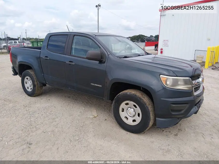 CHEVROLET COLORADO 2017, VIN 1GCGSBEA2H1265255