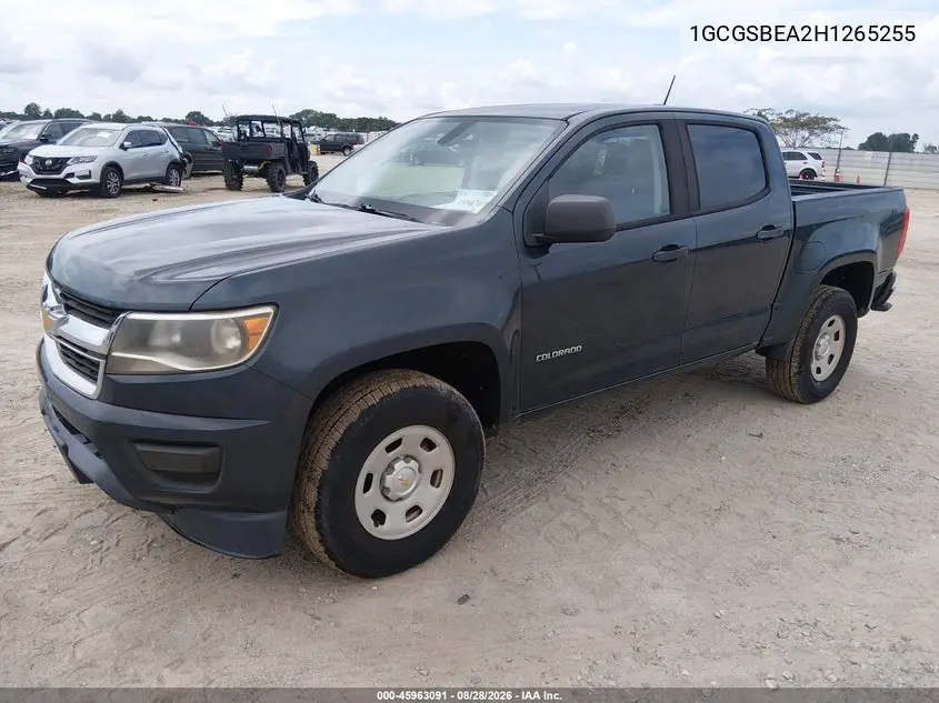 2017 CHEVROLET COLORADO VIN 1GCGSBEA2H1265255 — фото 2