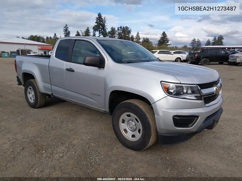 CHEVROLET COLORADO 2017, VIN 1GCHSBEA2H1273487