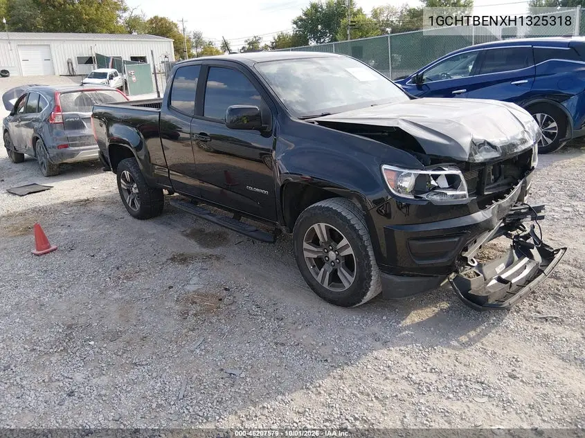 CHEVROLET COLORADO 2017, VIN 1GCHTBENXH1325318