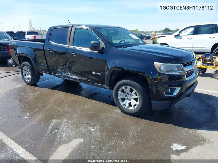 CHEVROLET COLORADO 2017, VIN 1GCGTCEN8H1178112