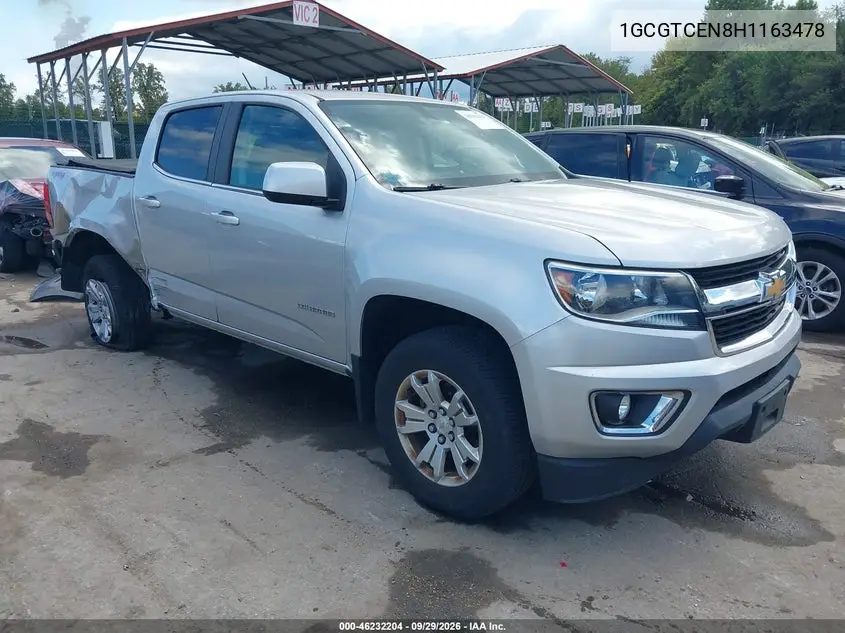 CHEVROLET COLORADO 2017, VIN 1GCGTCEN8H1163478
