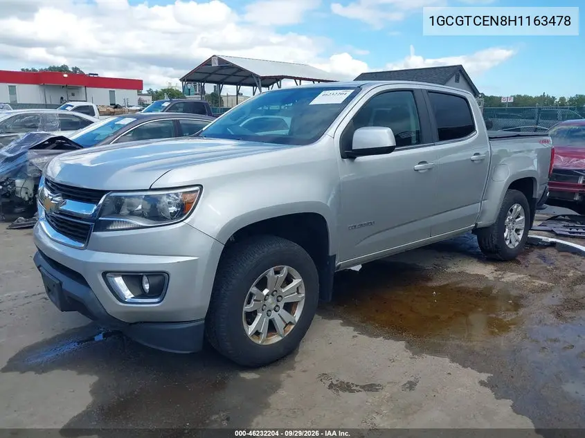 2017 CHEVROLET COLORADO VIN 1GCGTCEN8H1163478 — фото 2