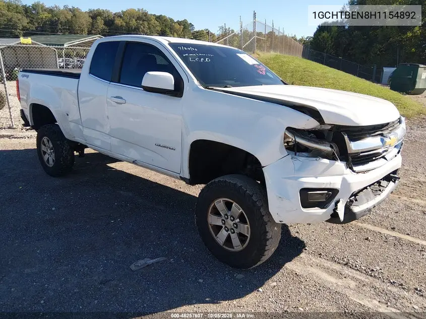 CHEVROLET COLORADO 2017, VIN 1GCHTBEN8H1154892