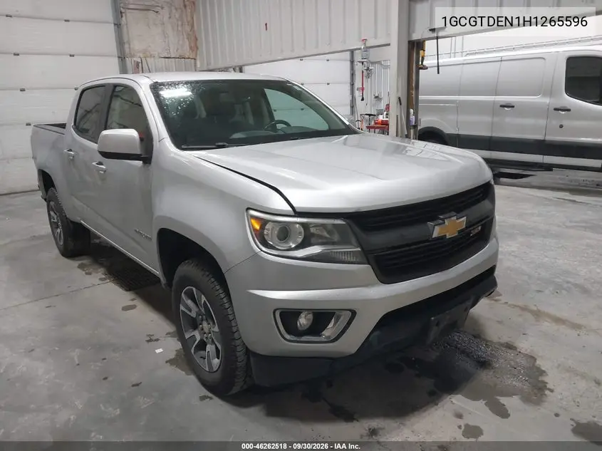 CHEVROLET COLORADO 2017, VIN 1GCGTDEN1H1265596
