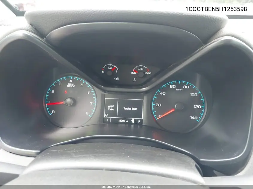 2017 CHEVROLET COLORADO VIN 1GCGTBEN5H1253598 — фото 7