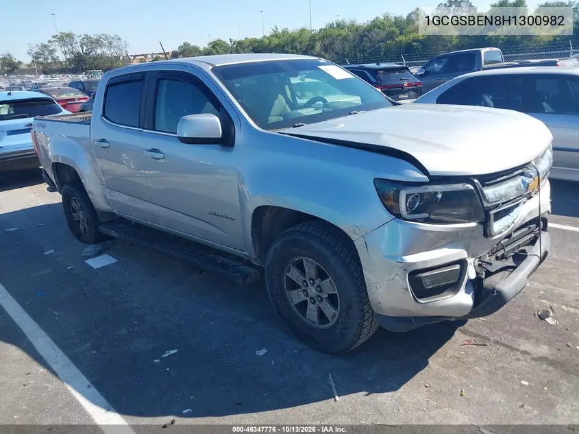 CHEVROLET COLORADO 2017, VIN 1GCGSBEN8H1300982