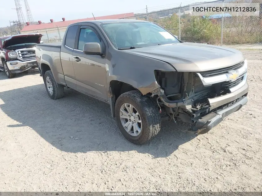 CHEVROLET COLORADO 2017, VIN 1GCHTCEN7H1212836