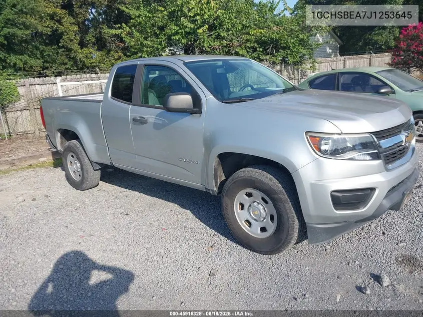 CHEVROLET COLORADO 2018, VIN 1GCHSBEA7J1253645