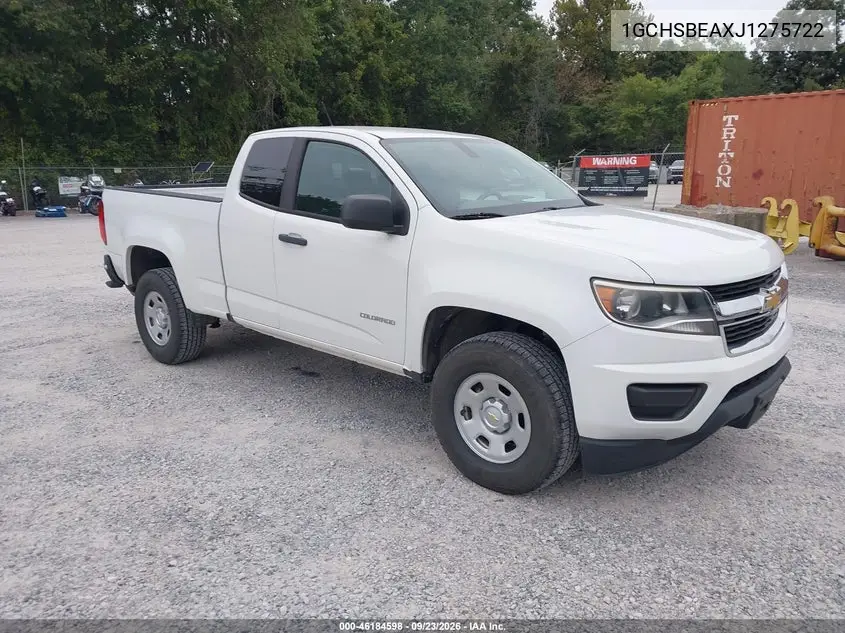 CHEVROLET COLORADO 2018, VIN 1GCHSBEAXJ1275722