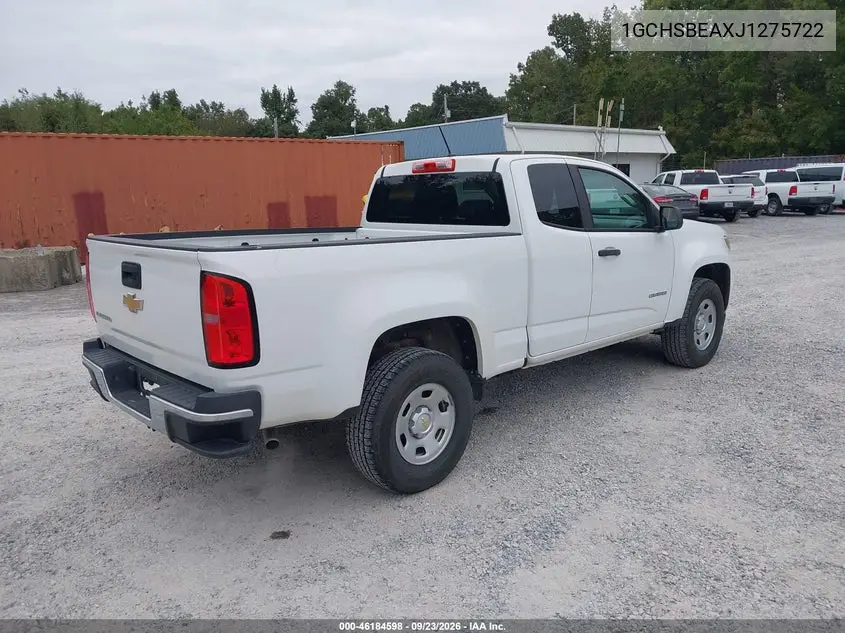 2018 CHEVROLET COLORADO VIN 1GCHSBEAXJ1275722 — фото 4