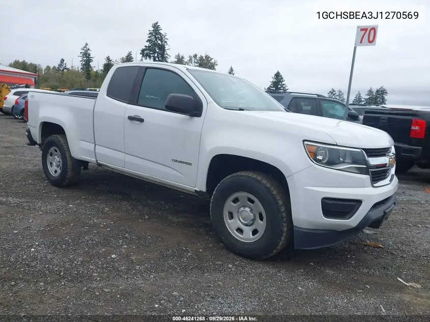 CHEVROLET COLORADO 2018, VIN 1GCHSBEA3J1270569