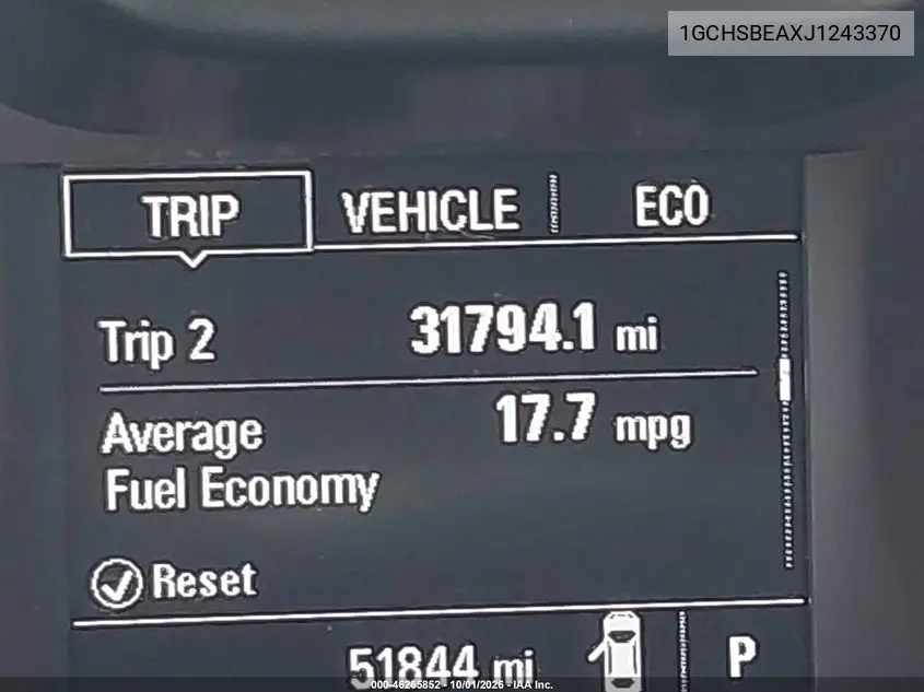 2018 CHEVROLET COLORADO VIN 1GCHSBEAXJ1243370 — фото 15