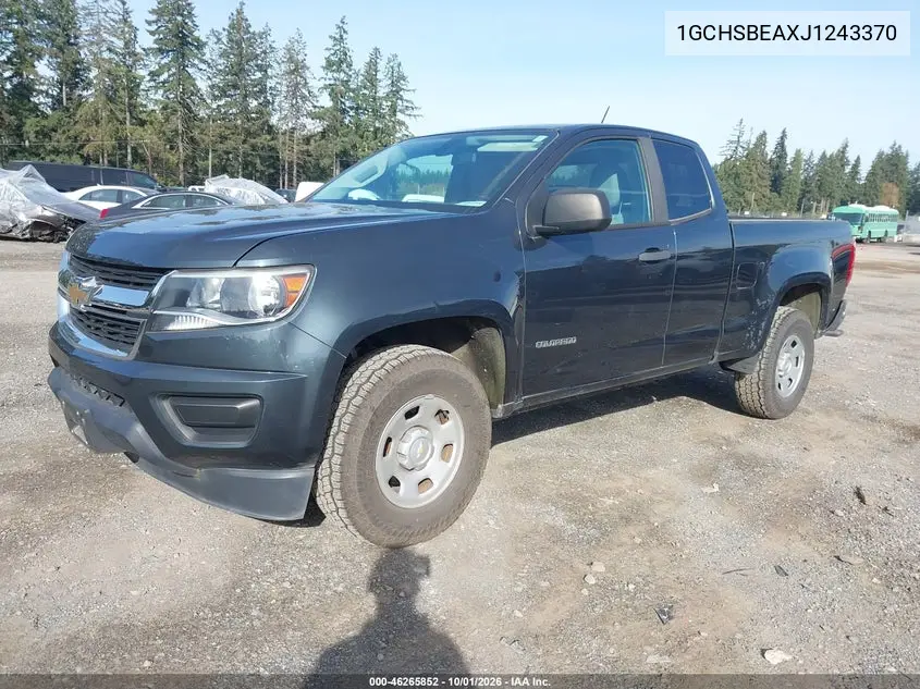 2018 CHEVROLET COLORADO VIN 1GCHSBEAXJ1243370 — фото 2