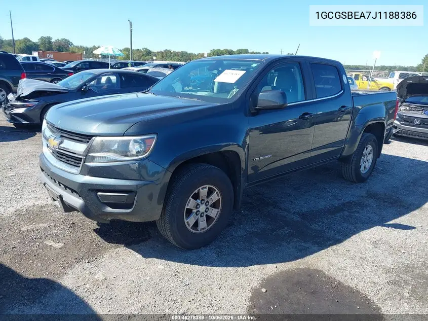 2018 CHEVROLET COLORADO VIN 1GCGSBEA7J1188386 — фото 2