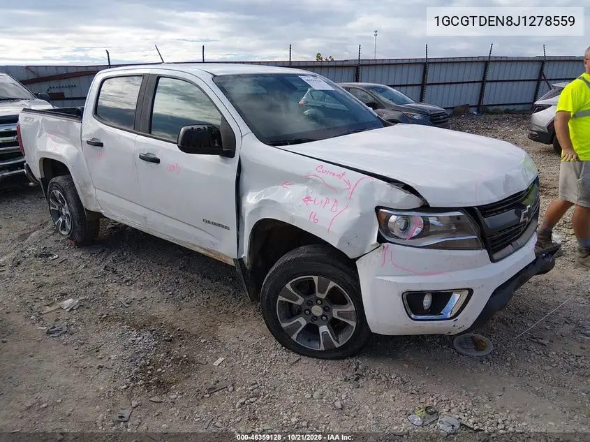 CHEVROLET COLORADO 2018, VIN 1GCGTDEN8J1278559