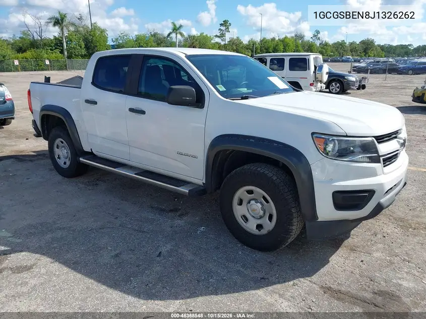 CHEVROLET COLORADO 2018, VIN 1GCGSBEN8J1326262
