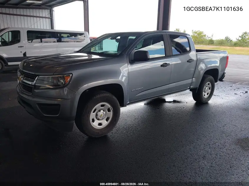 2019 CHEVROLET COLORADO VIN 1GCGSBEA7K1101636 — фото 2