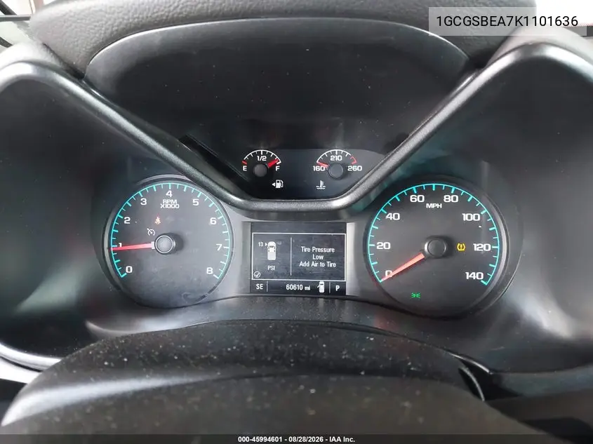 2019 CHEVROLET COLORADO VIN 1GCGSBEA7K1101636 — фото 7