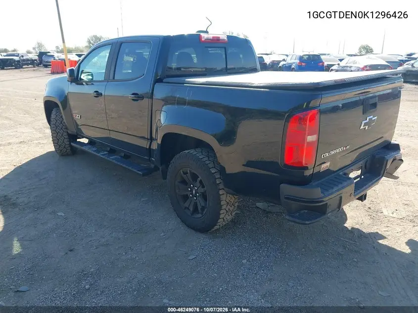 2019 CHEVROLET COLORADO VIN 1GCGTDEN0K1296426 — фото 3