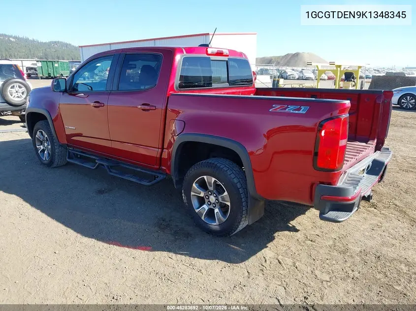 2019 CHEVROLET COLORADO VIN 1GCGTDEN9K1348345 — фото 3