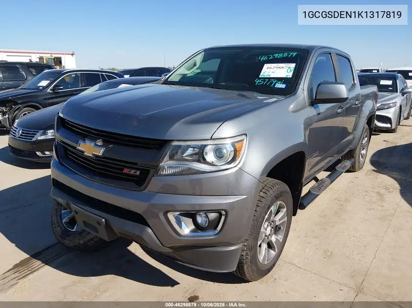 2019 CHEVROLET COLORADO VIN 1GCGSDEN1K1317819 — фото 2