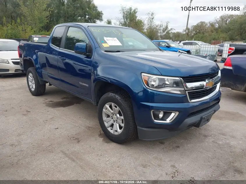 CHEVROLET COLORADO 2019, VIN 1GCHTCEA8K1119988