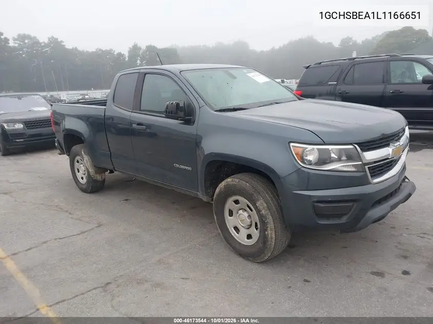 CHEVROLET COLORADO 2020, VIN 1GCHSBEA1L1166651