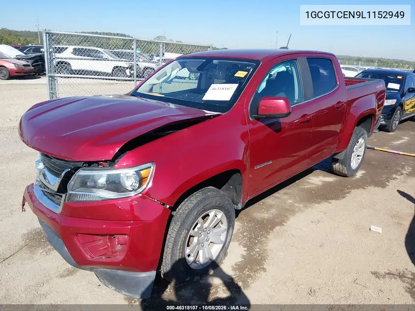 2020 CHEVROLET COLORADO VIN 1GCGTCEN9L1152949 — фото 2