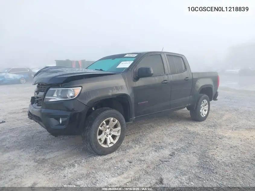 2020 CHEVROLET COLORADO VIN 1GCGSCEN0L1218839 — фото 2