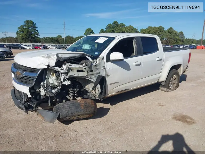 2020 CHEVROLET COLORADO VIN 1GCGSCEN9L1119694 — фото 2