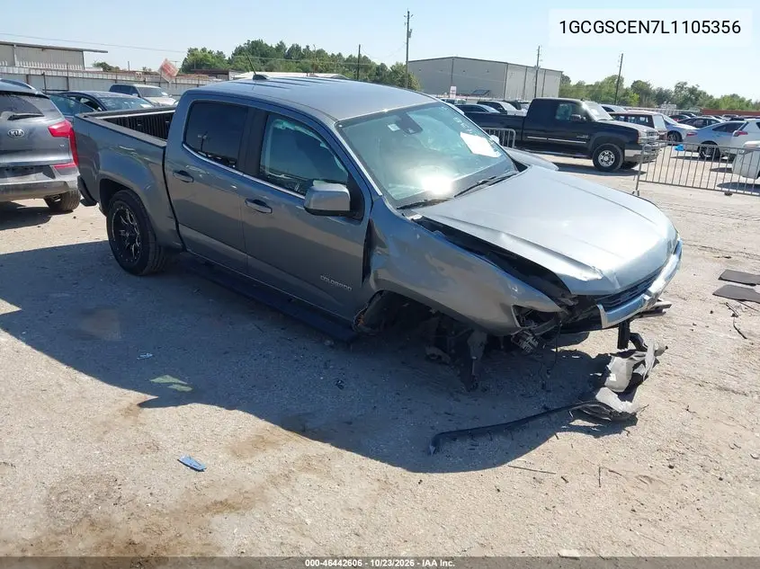 CHEVROLET COLORADO 2020, VIN 1GCGSCEN7L1105356