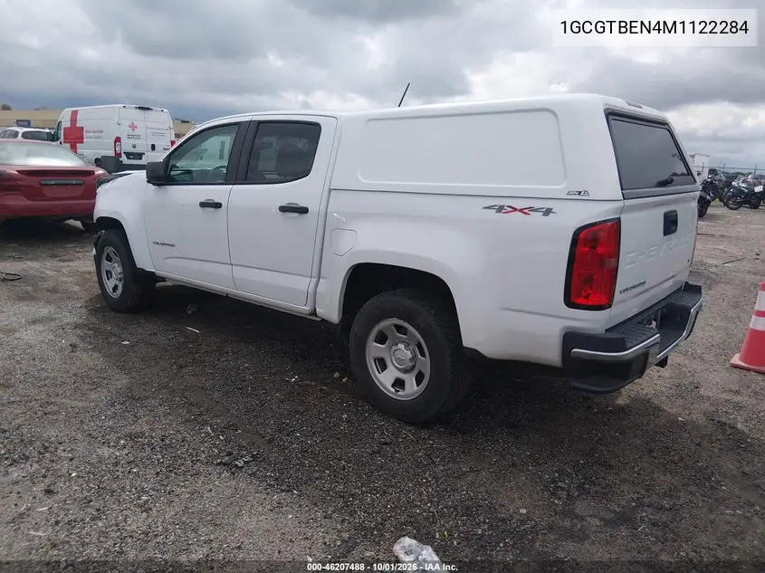 2021 CHEVROLET COLORADO VIN 1GCGTBEN4M1122284 — фото 3