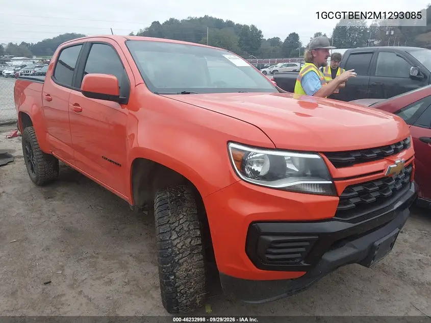 CHEVROLET COLORADO 2021, VIN 1GCGTBEN2M1293065