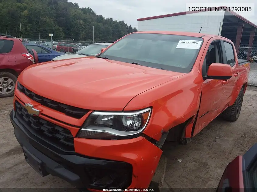 2021 CHEVROLET COLORADO VIN 1GCGTBEN2M1293065 — фото 2