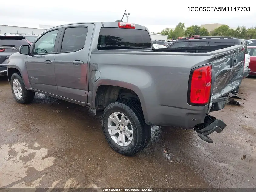 2021 CHEVROLET COLORADO VIN 1GCGSCEA5M1147703 — фото 3