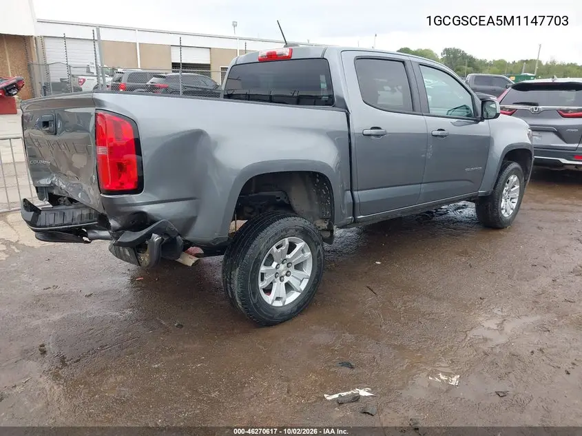 2021 CHEVROLET COLORADO VIN 1GCGSCEA5M1147703 — фото 4