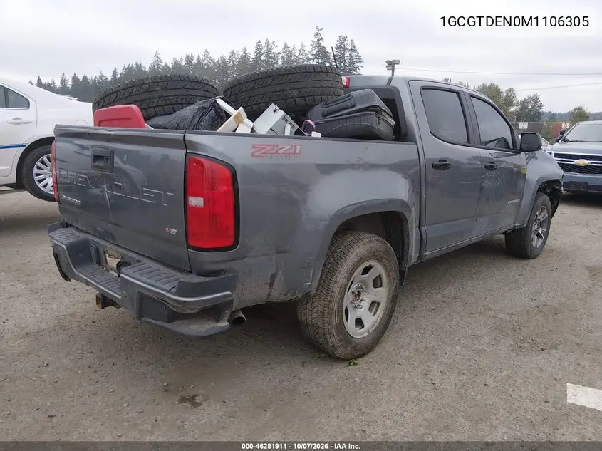 2021 CHEVROLET COLORADO VIN 1GCGTDEN0M1106305 — фото 4